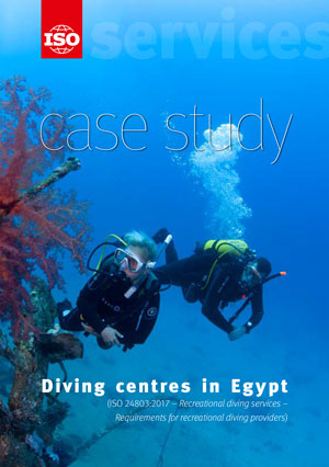 Cover page: ISO Strategy for Services - Case study - Diving centres in Egypt (ISO 24803, Recreational diving services - Requirements for recreational diving providers)