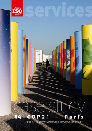 Cover page: ISO Strategy for Services - Case study #4 - COP21 Paris (ISO 20121, Event sustainability management systems)